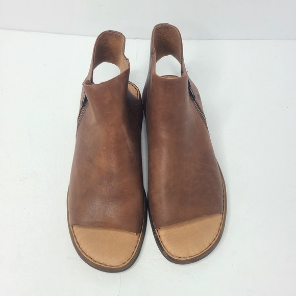 Born Hazle Open Toe Gladiator Side Zip Sandals Women Size 9 Brown Leather - Picture 5 of 8